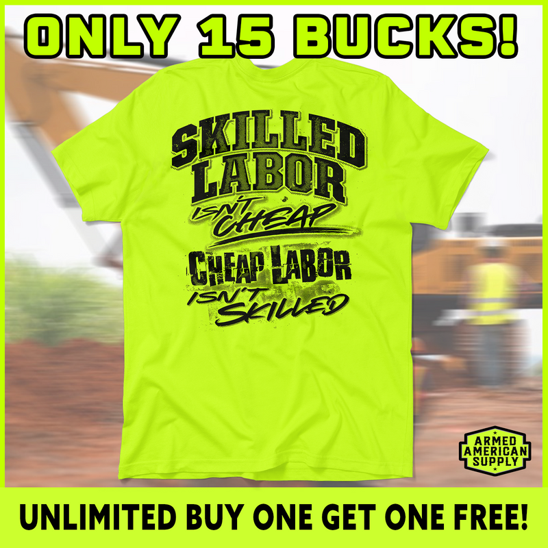 Skilled Labor - Safety Yellow T-Shirt