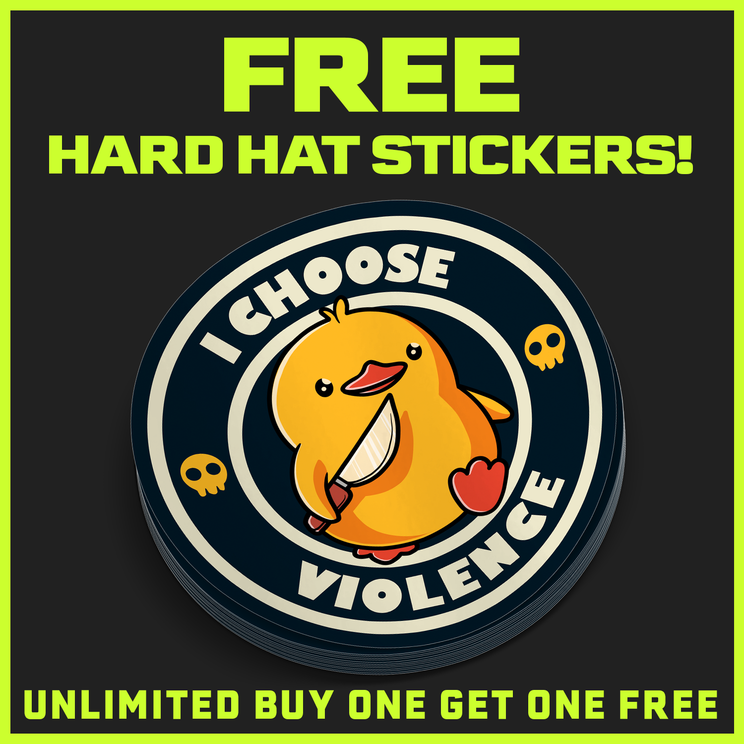 Violence  -  Hard Hat Decal