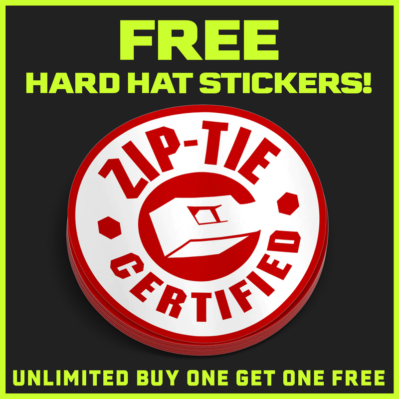 Zip Tie Hard Hat Decal