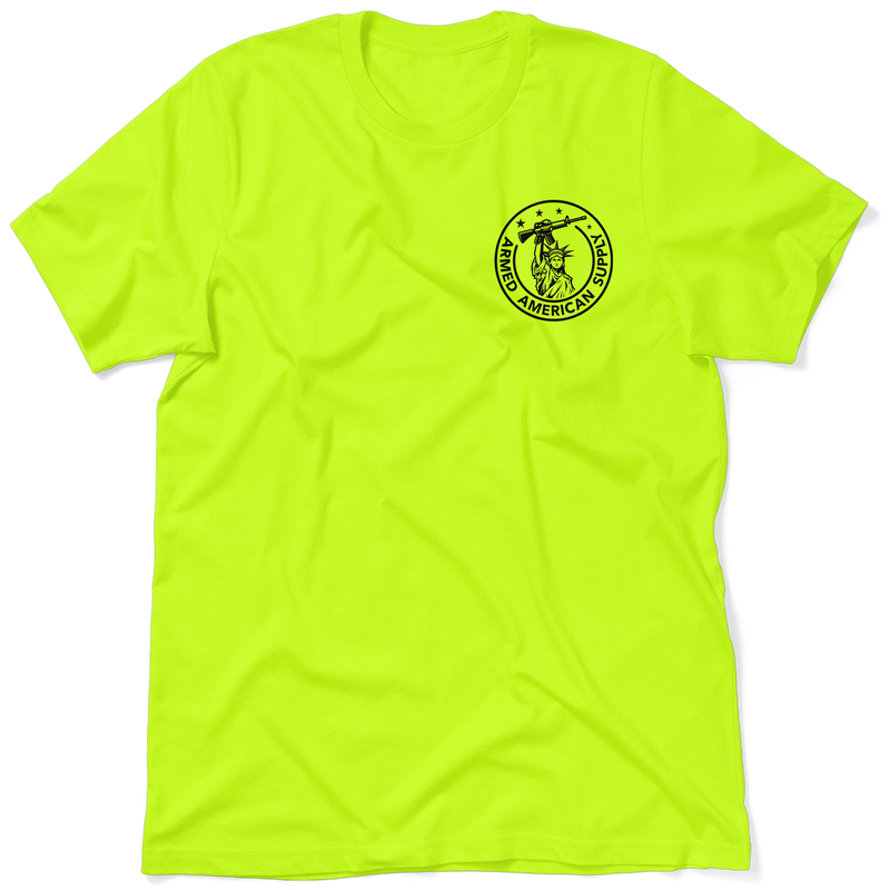 AAS Text Logo - Safety Yellow T-Shirt