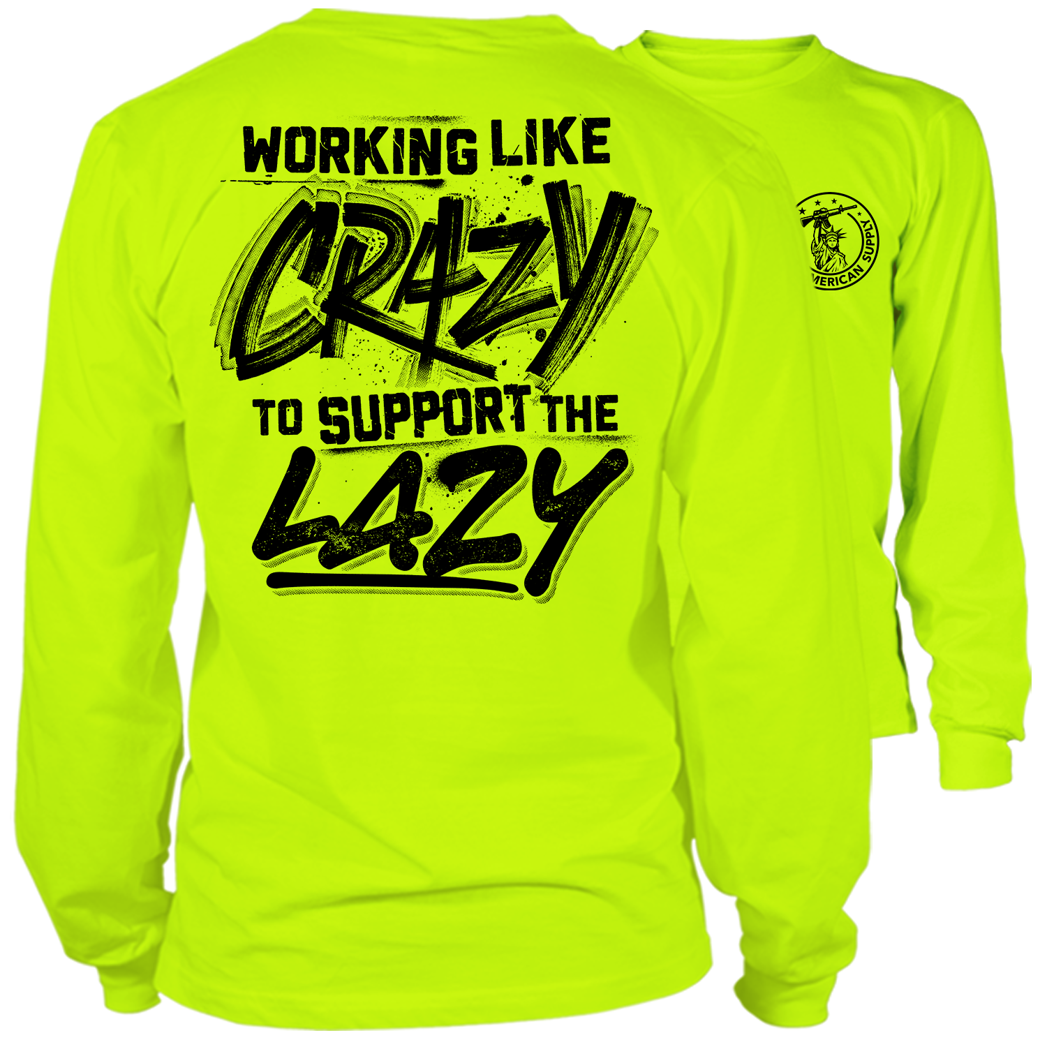 Crazy - Long Sleeve Hi-Vis T-Shirt