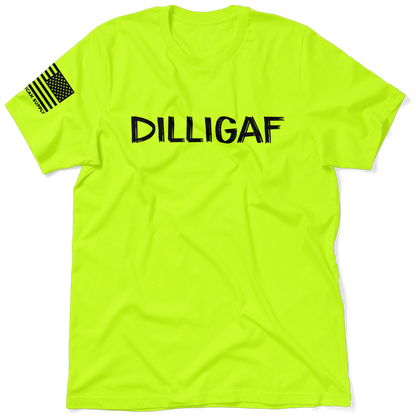 DILLIGAF  - Safety Yellow T-Shirt