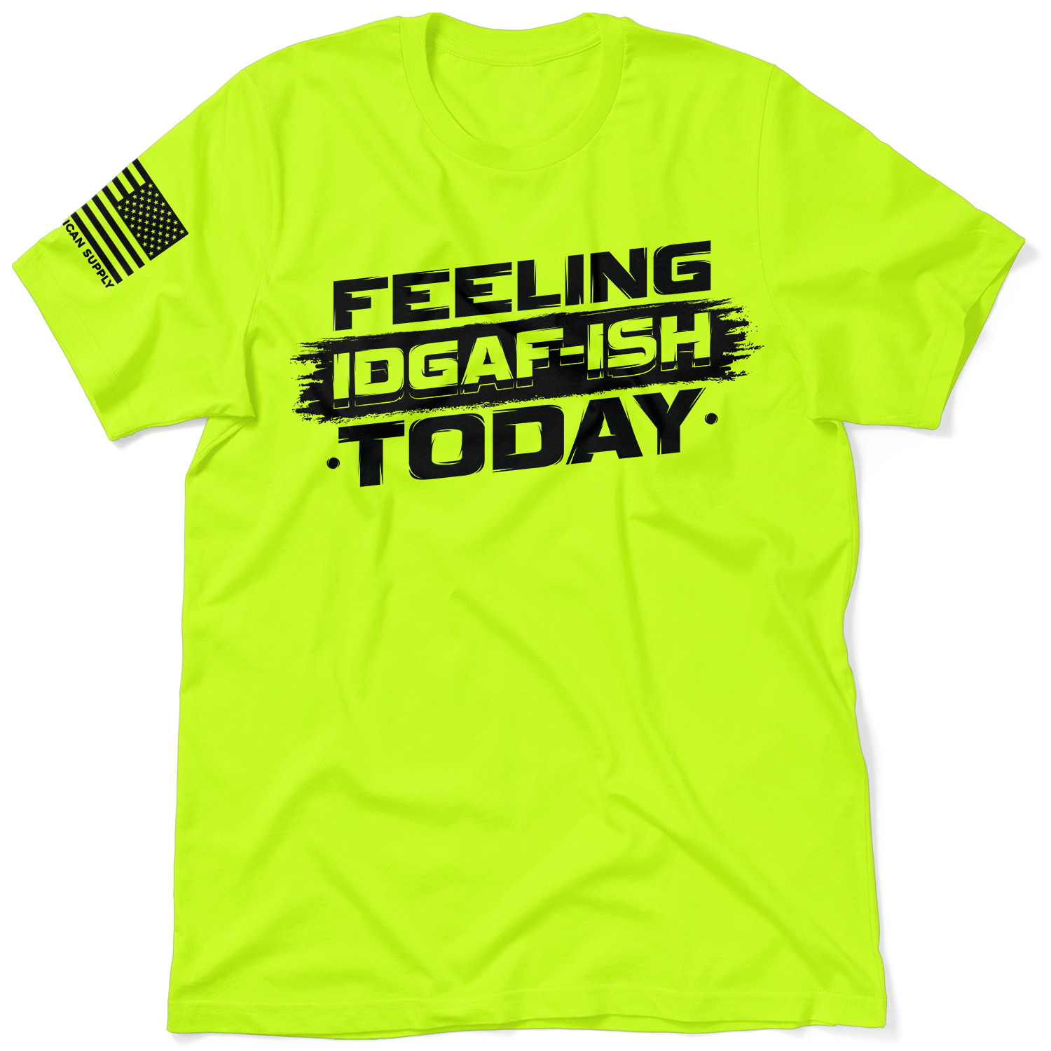 IDGAF - ISH  - Safety Yellow T-Shirt