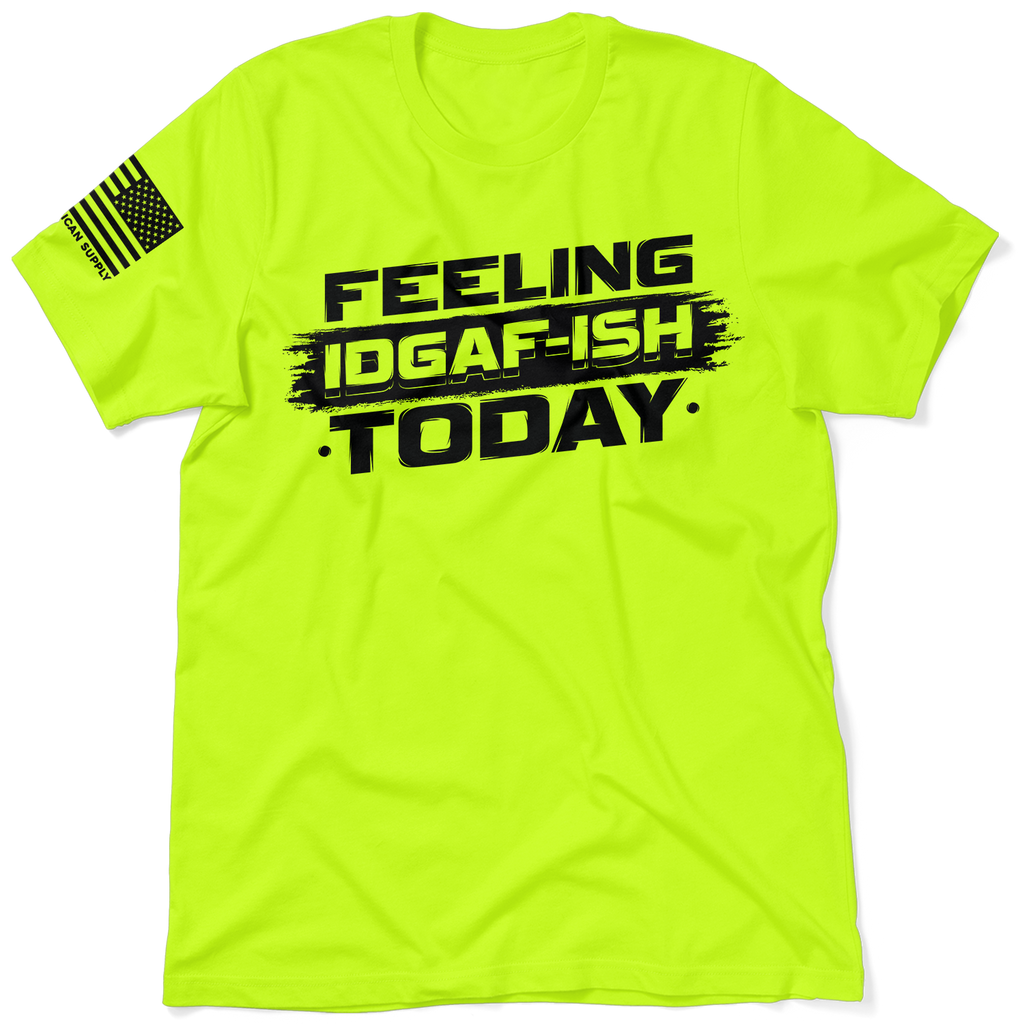 IDGAF - ISH - Safety Yellow T-Shirt