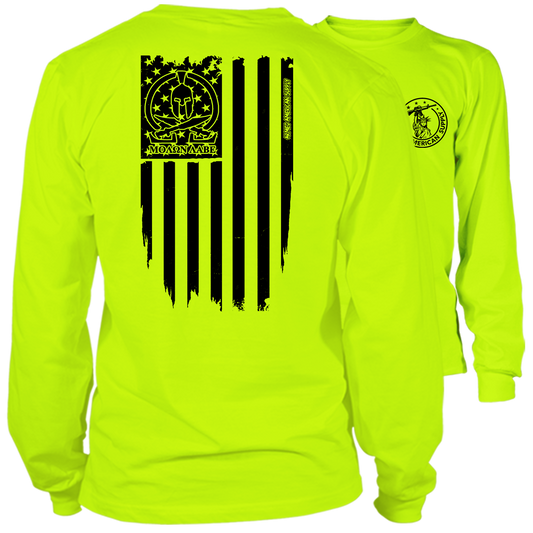 Molon Labe Ghost Flag - Long Sleeve Hi-Vis T-Shirt