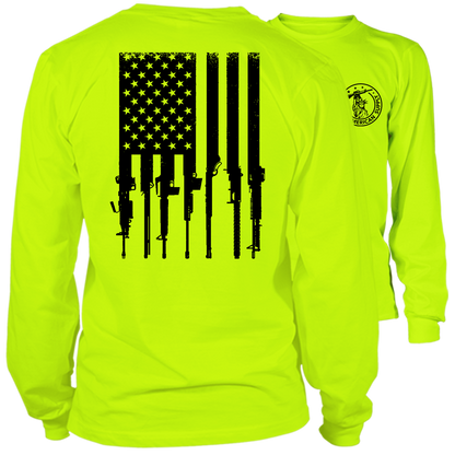 Rifle Flag - Long Sleeve Hi-Vis T-Shirt