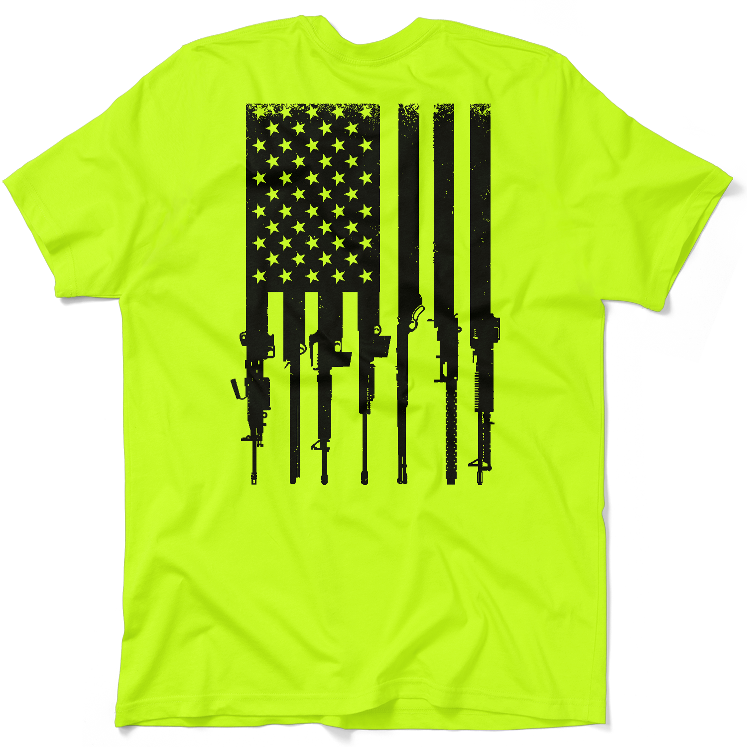 Rifle Flag - Safety Yellow T-Shirt