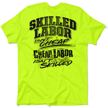 Skilled Labor - Safety Yellow Pocket T-Shirt