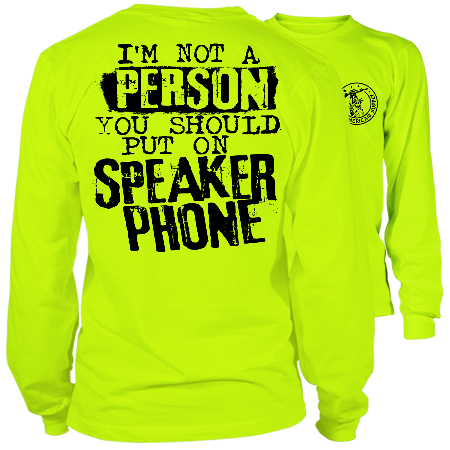 Speaker Phone - Long Sleeve Hi-Vis T-Shirt