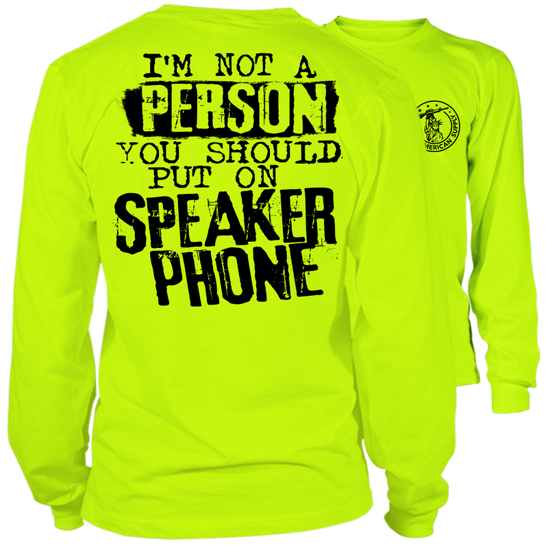 Speaker Phone - Long Sleeve Hi-Vis T-Shirt