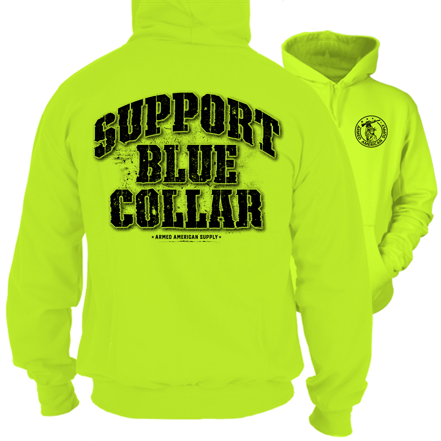 Support Blue Collar - Hi Vis Hoodie