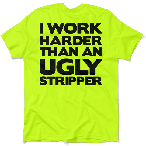 Work Harder - Safety Yellow T-Shirt